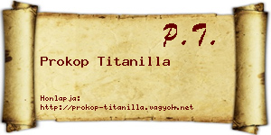Prokop Titanilla névjegykártya